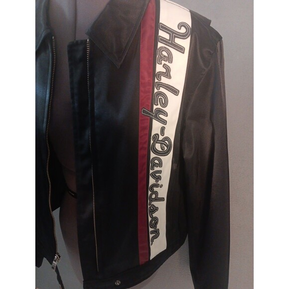Harley Davidson Womans LARGE Nylon Embroidered Motorcycle Riding Jacket- NWOT - Picture 6 of 16